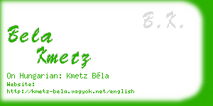 bela kmetz business card